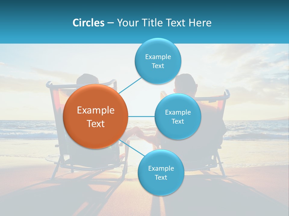 Two People Sitting In Beach Chairs Facing Each Other PowerPoint Template