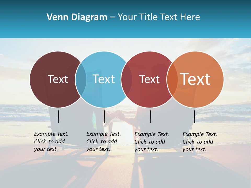 Two People Sitting In Beach Chairs Facing Each Other PowerPoint Template