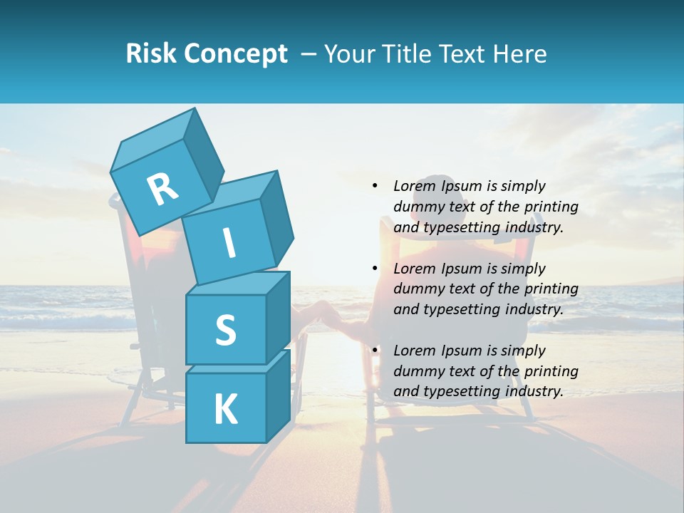 Two People Sitting In Beach Chairs Facing Each Other PowerPoint Template