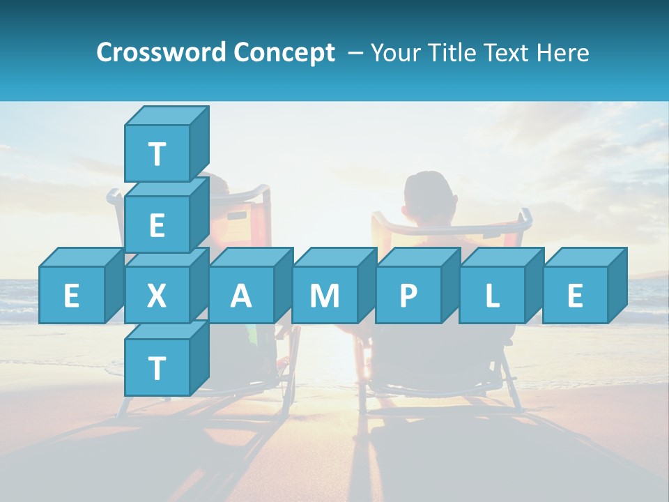 Two People Sitting In Beach Chairs Facing Each Other PowerPoint Template