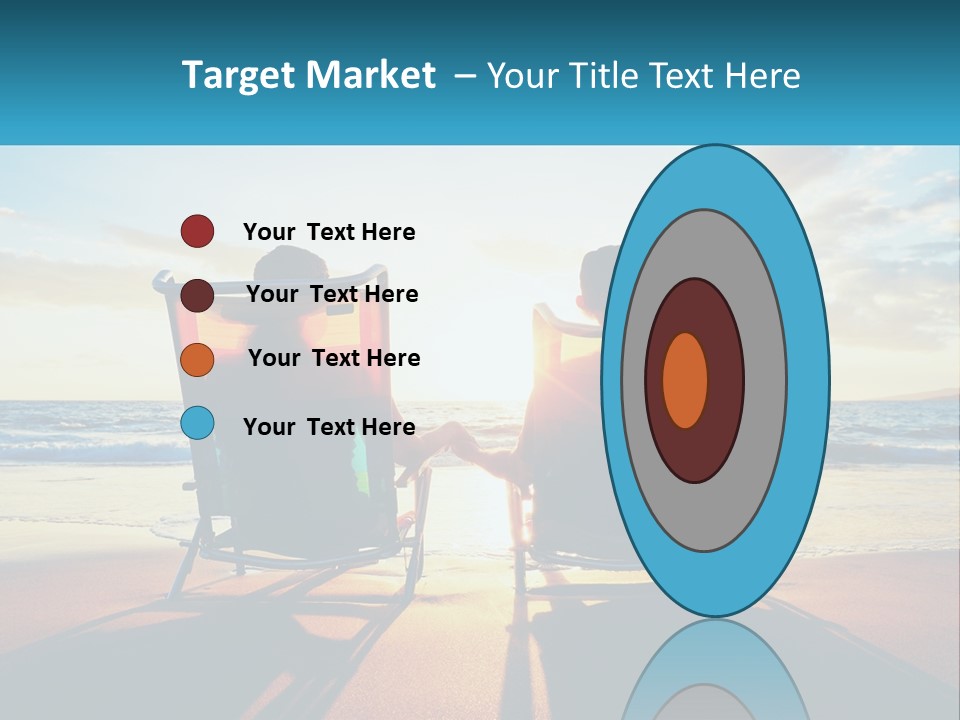 Two People Sitting In Beach Chairs Facing Each Other PowerPoint Template