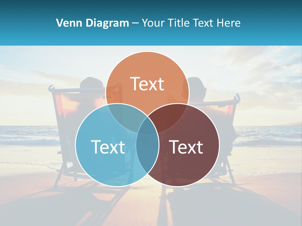 Two People Sitting In Beach Chairs Facing Each Other PowerPoint Template