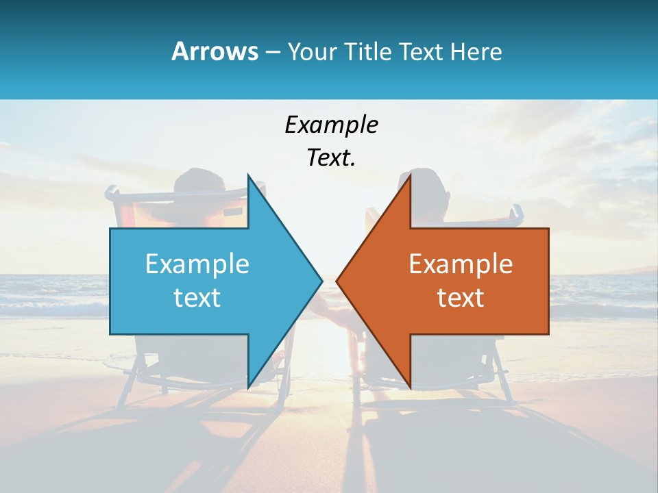 Two People Sitting In Beach Chairs Facing Each Other PowerPoint Template