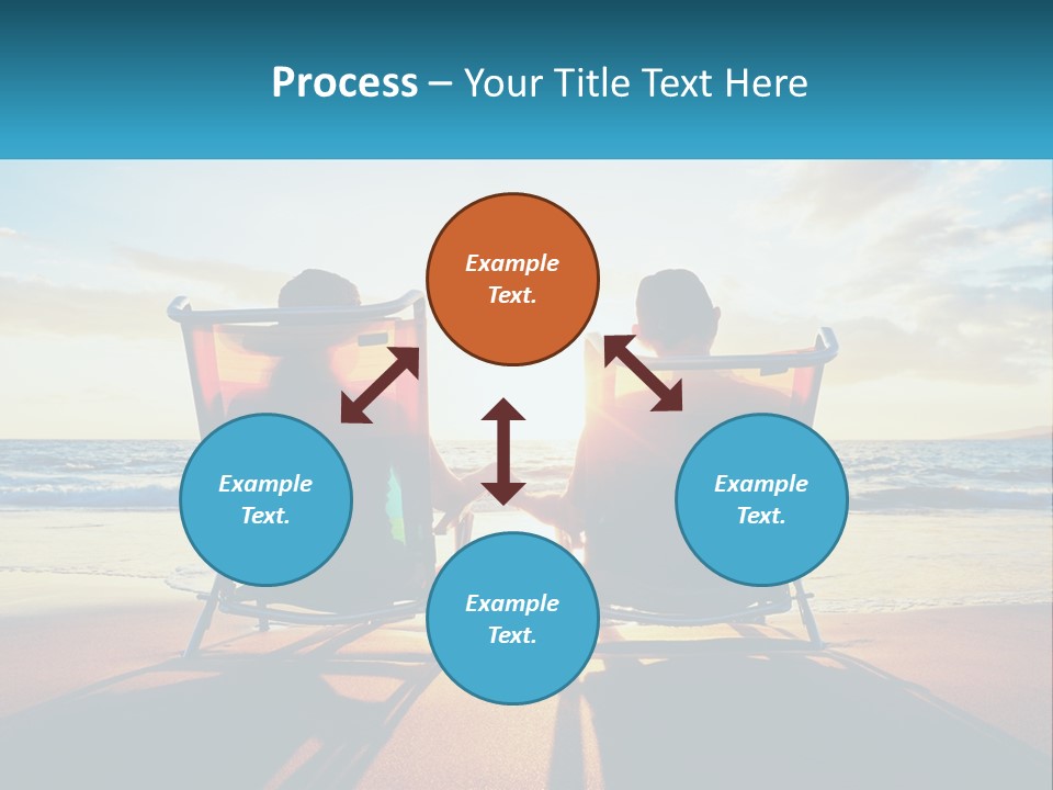 Two People Sitting In Beach Chairs Facing Each Other PowerPoint Template