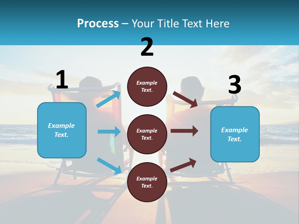 Two People Sitting In Beach Chairs Facing Each Other PowerPoint Template
