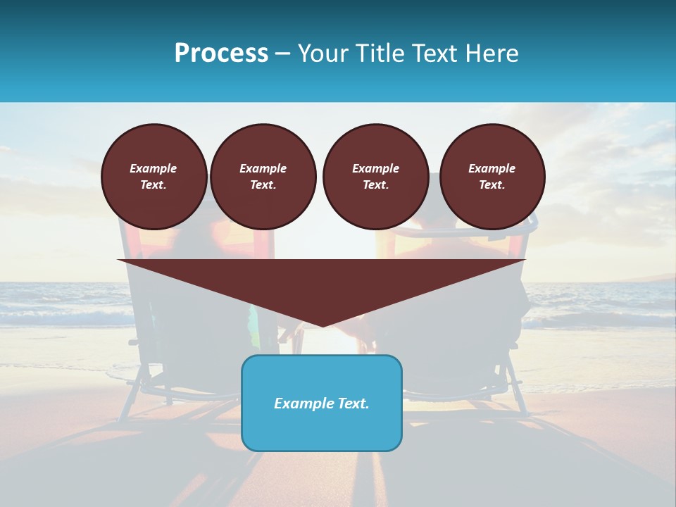 Two People Sitting In Beach Chairs Facing Each Other PowerPoint Template