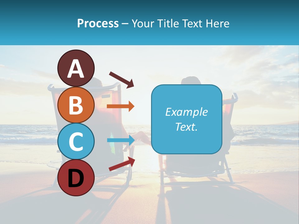 Two People Sitting In Beach Chairs Facing Each Other PowerPoint Template