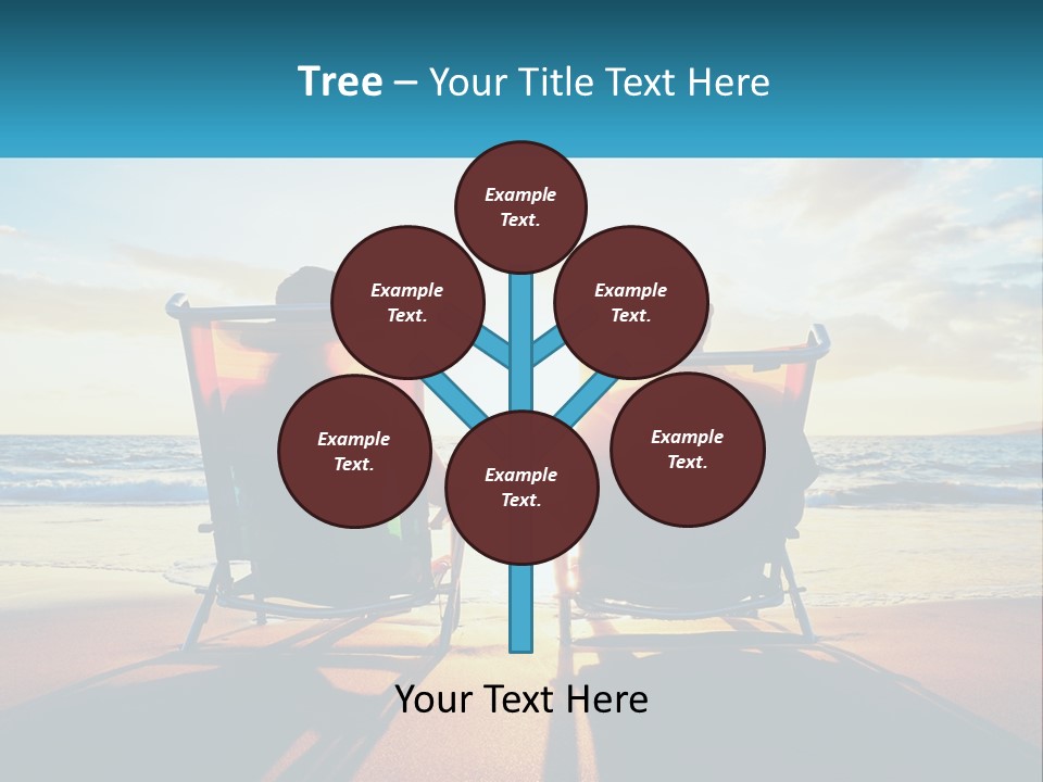 Two People Sitting In Beach Chairs Facing Each Other PowerPoint Template