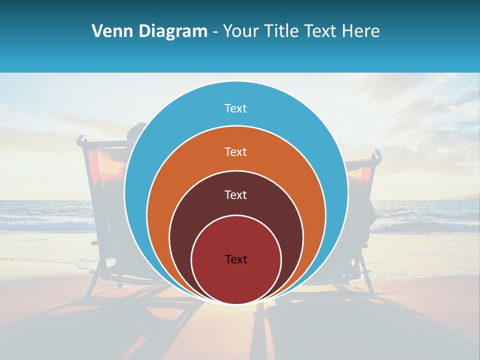 Two People Sitting In Beach Chairs Facing Each Other PowerPoint Template