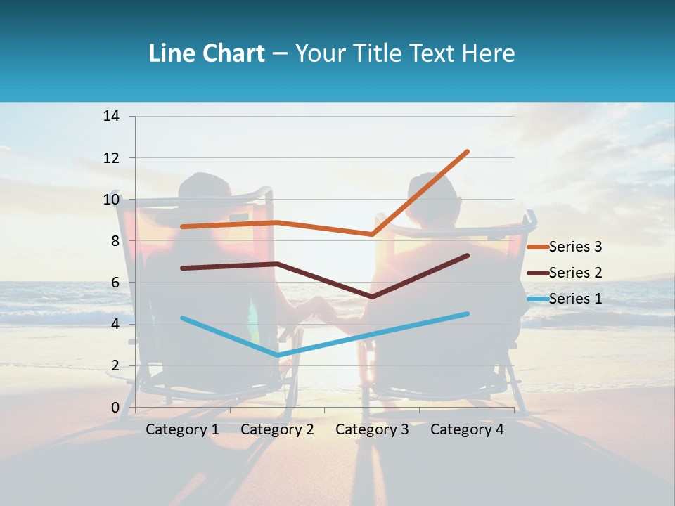 Two People Sitting In Beach Chairs Facing Each Other PowerPoint Template