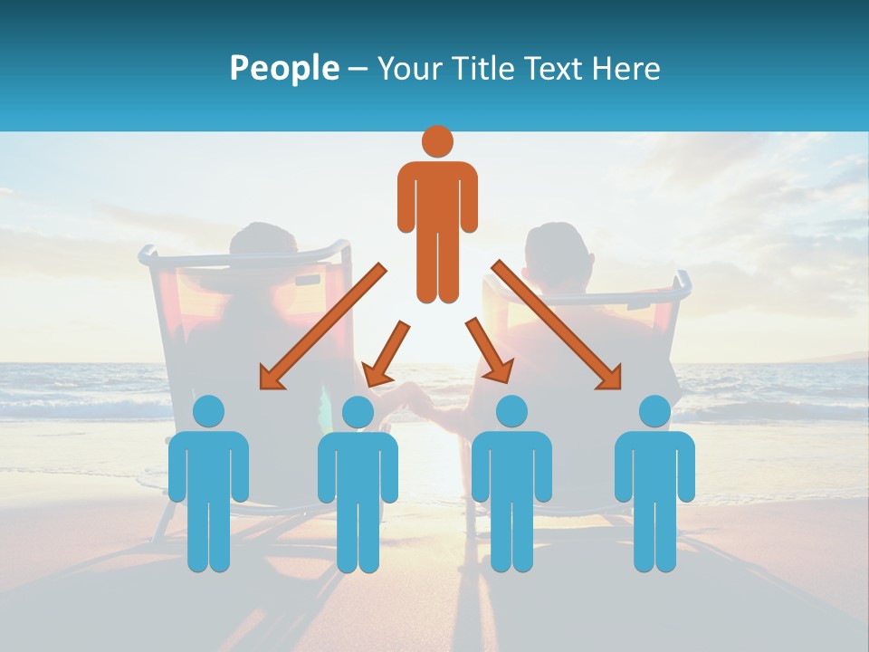 Two People Sitting In Beach Chairs Facing Each Other PowerPoint Template