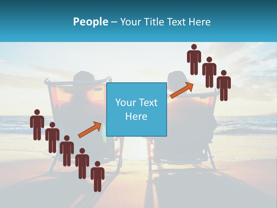 Two People Sitting In Beach Chairs Facing Each Other PowerPoint Template