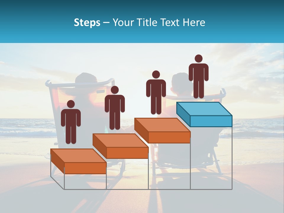 Two People Sitting In Beach Chairs Facing Each Other PowerPoint Template