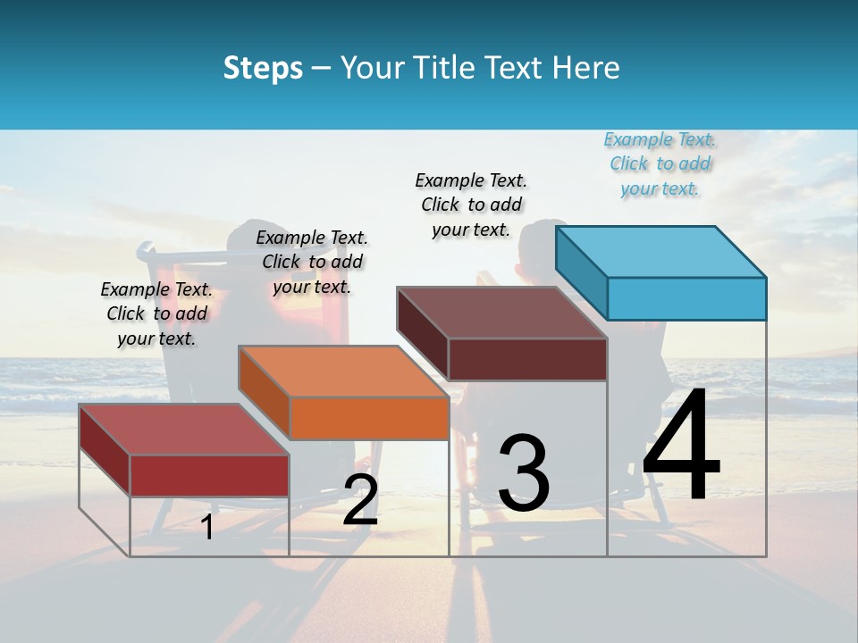 Two People Sitting In Beach Chairs Facing Each Other PowerPoint Template