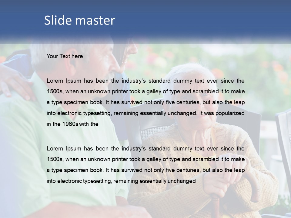 A Group Of People Sitting Around A Computer PowerPoint Template