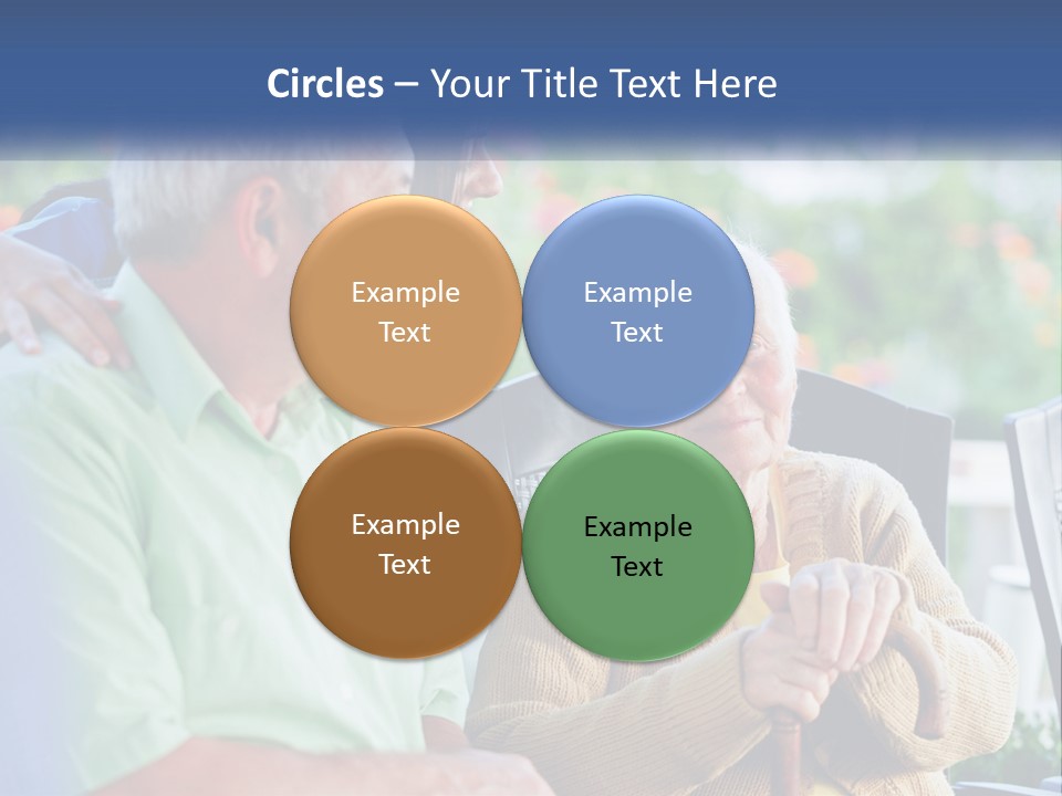 A Group Of People Sitting Around A Computer PowerPoint Template