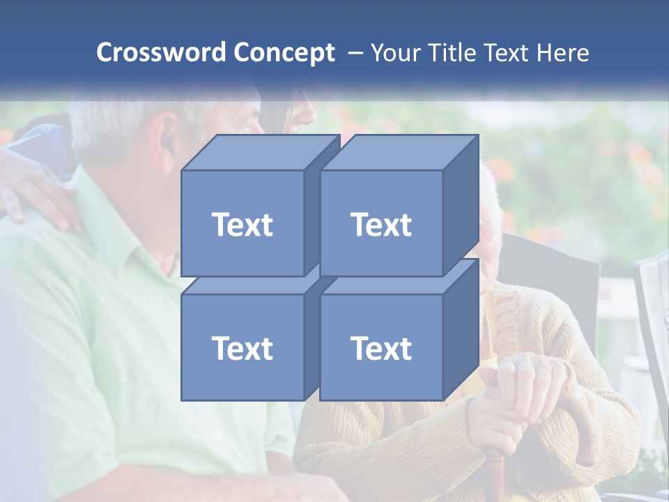 A Group Of People Sitting Around A Computer PowerPoint Template
