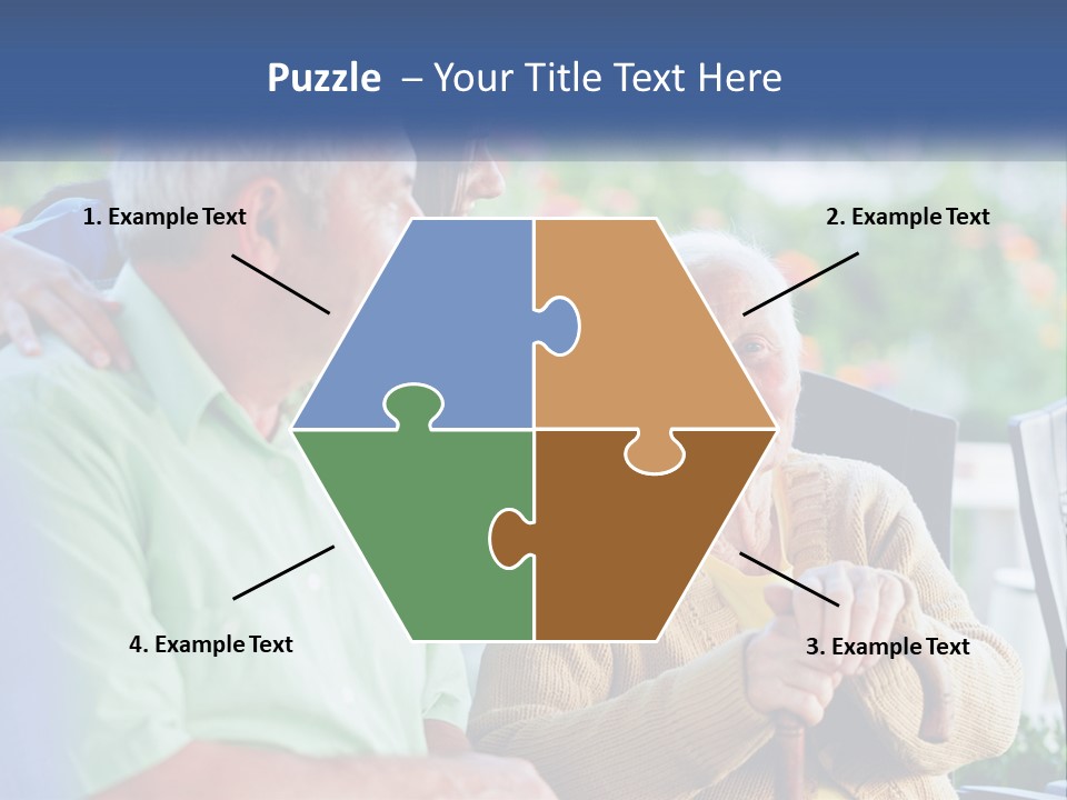 A Group Of People Sitting Around A Computer PowerPoint Template