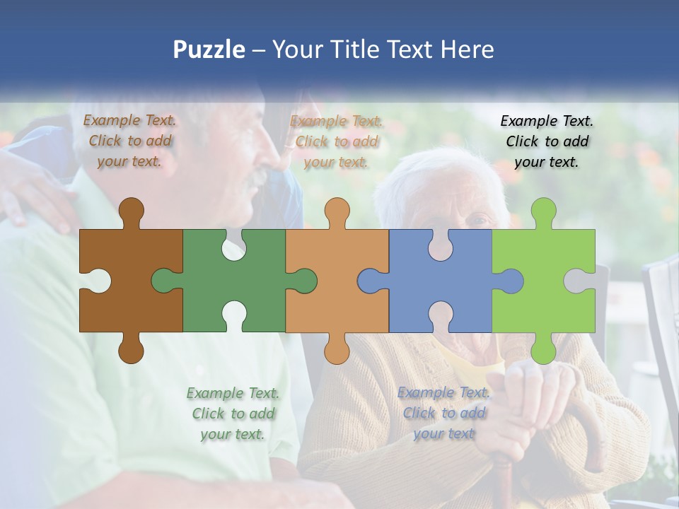 A Group Of People Sitting Around A Computer PowerPoint Template