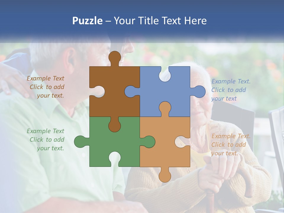 A Group Of People Sitting Around A Computer PowerPoint Template