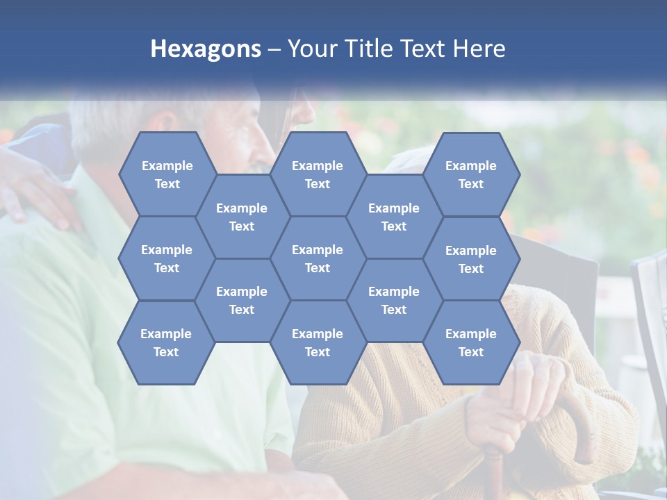 A Group Of People Sitting Around A Computer PowerPoint Template