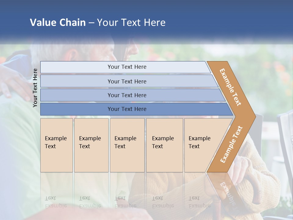 A Group Of People Sitting Around A Computer PowerPoint Template