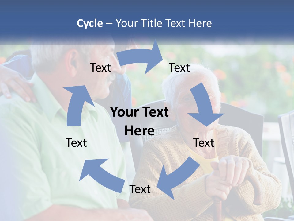 A Group Of People Sitting Around A Computer PowerPoint Template