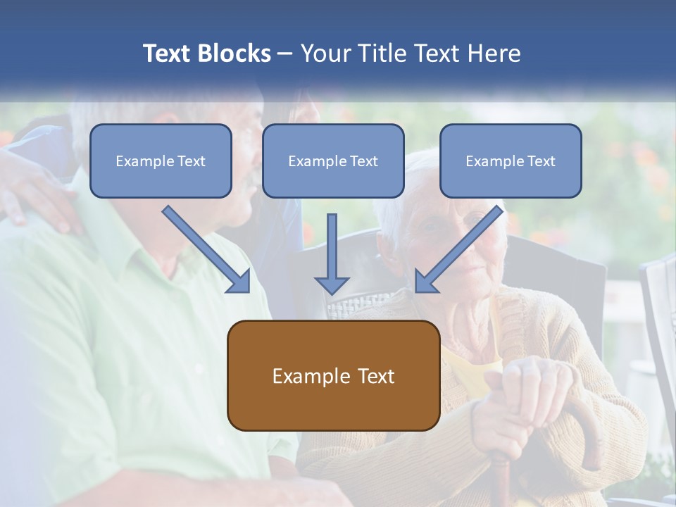 A Group Of People Sitting Around A Computer PowerPoint Template