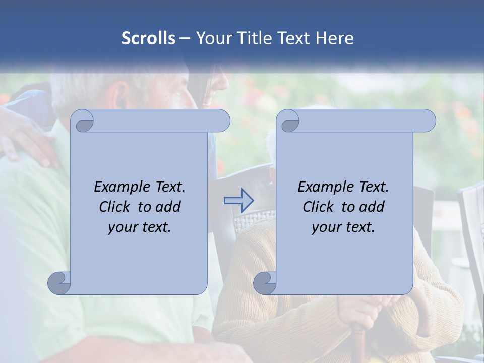 A Group Of People Sitting Around A Computer PowerPoint Template