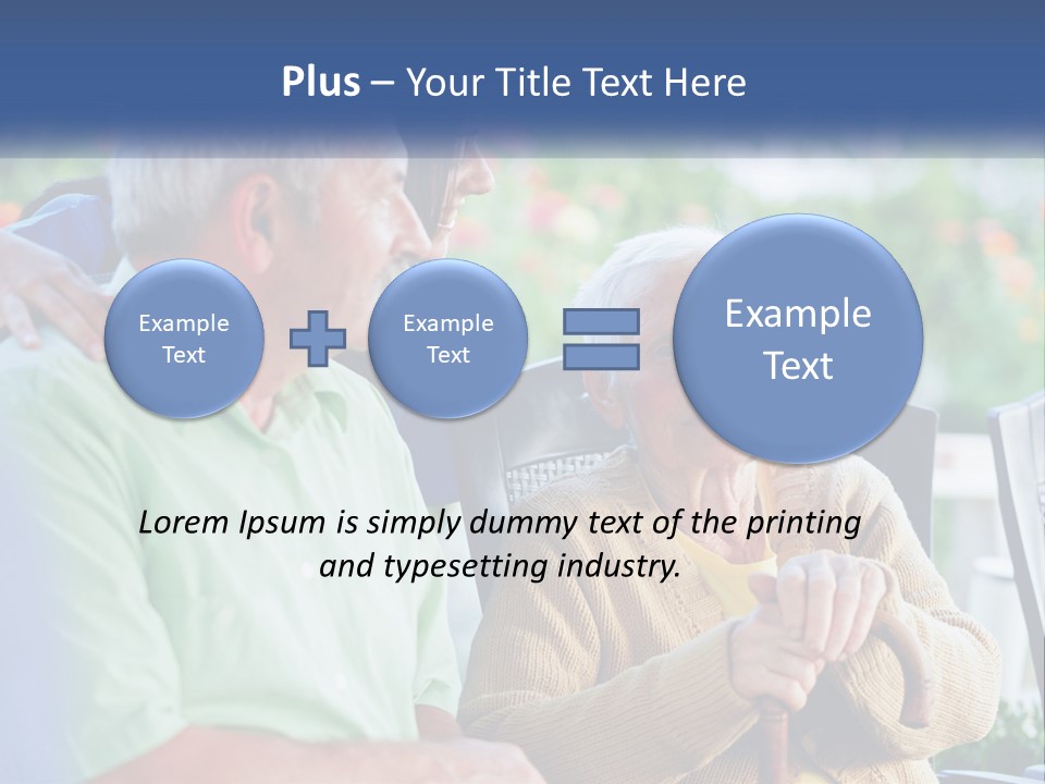 A Group Of People Sitting Around A Computer PowerPoint Template