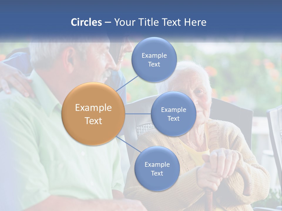 A Group Of People Sitting Around A Computer PowerPoint Template
