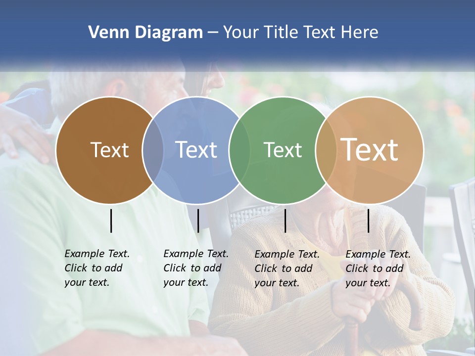A Group Of People Sitting Around A Computer PowerPoint Template