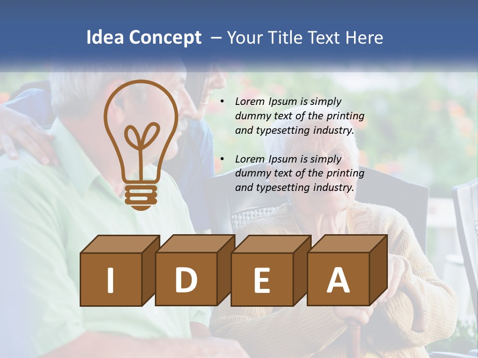 A Group Of People Sitting Around A Computer PowerPoint Template