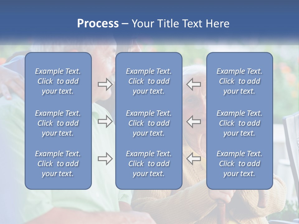 A Group Of People Sitting Around A Computer PowerPoint Template