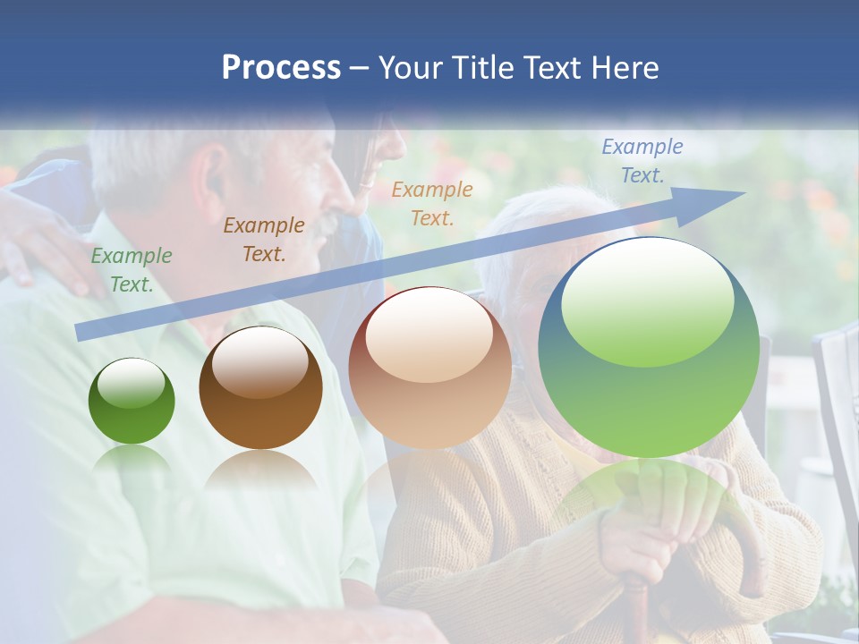 A Group Of People Sitting Around A Computer PowerPoint Template