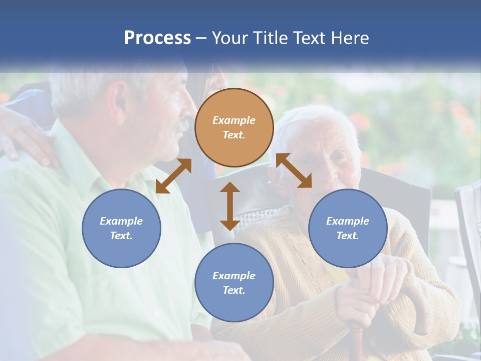 A Group Of People Sitting Around A Computer PowerPoint Template