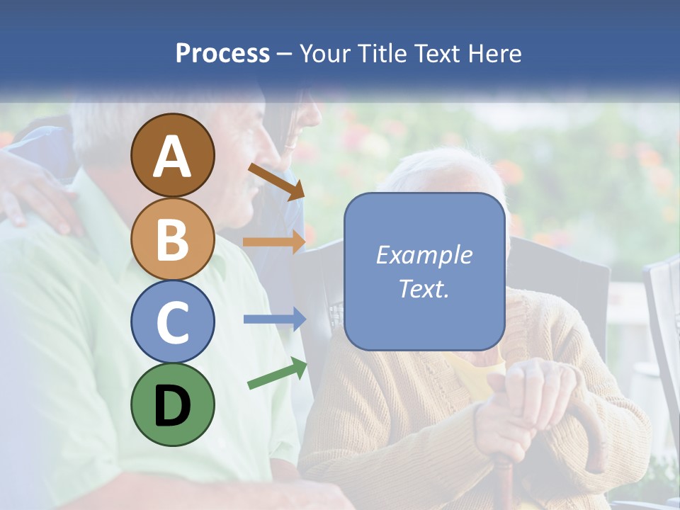 A Group Of People Sitting Around A Computer PowerPoint Template