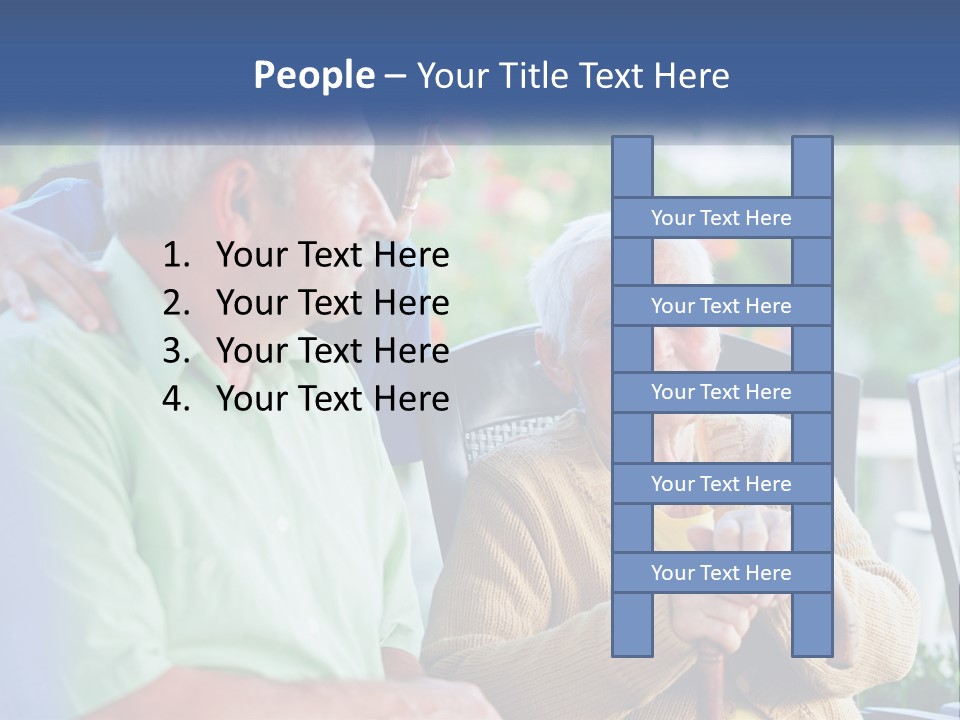 A Group Of People Sitting Around A Computer PowerPoint Template