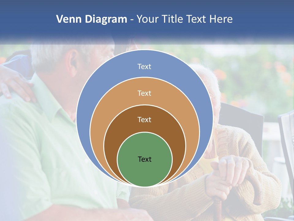 A Group Of People Sitting Around A Computer PowerPoint Template