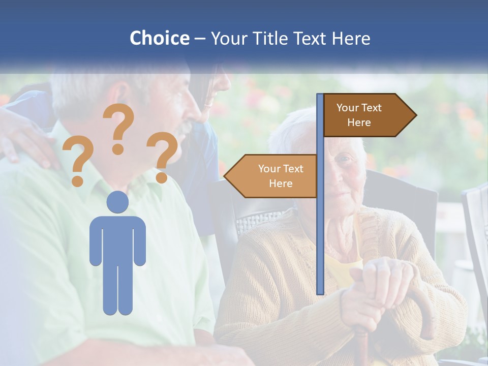 A Group Of People Sitting Around A Computer PowerPoint Template