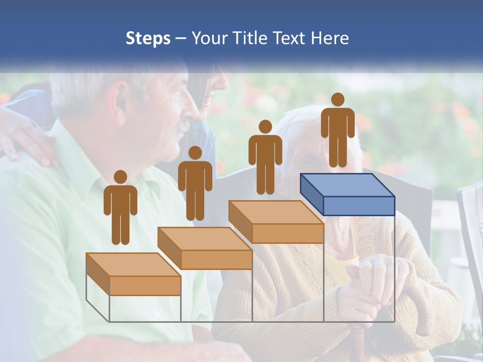 A Group Of People Sitting Around A Computer PowerPoint Template