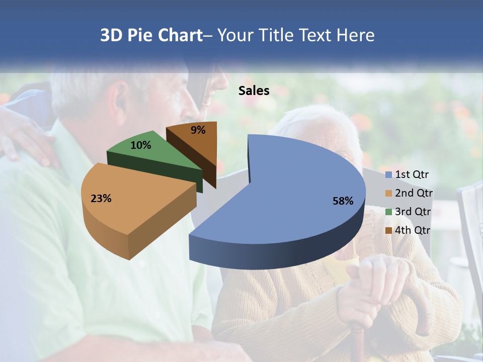 A Group Of People Sitting Around A Computer PowerPoint Template