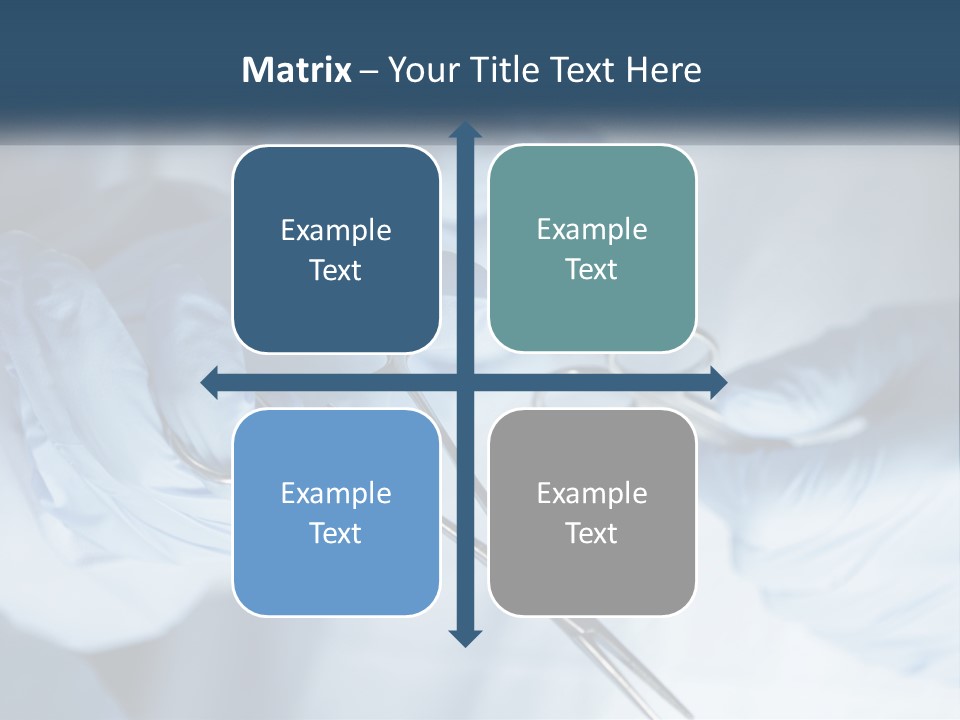 A Person In Blue Gloves Holding A Pair Of Scissors PowerPoint Template