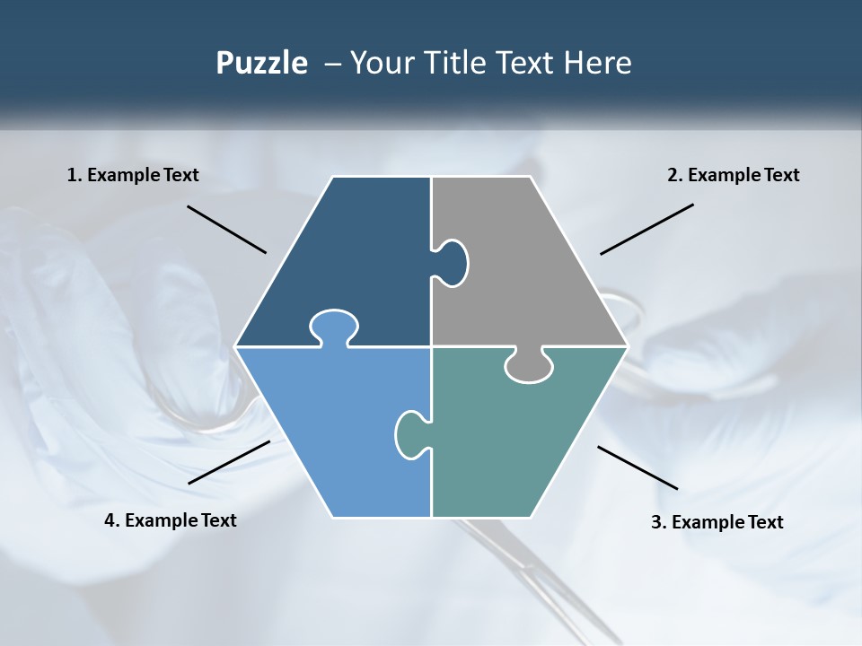 A Person In Blue Gloves Holding A Pair Of Scissors PowerPoint Template