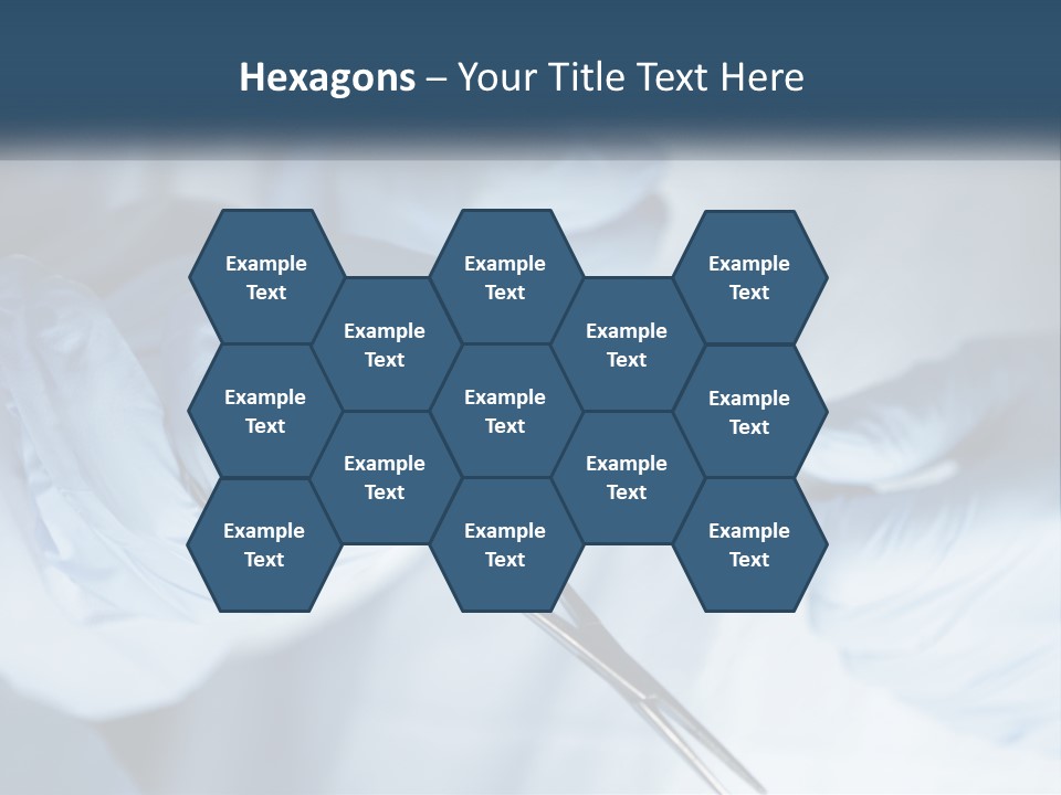 A Person In Blue Gloves Holding A Pair Of Scissors PowerPoint Template