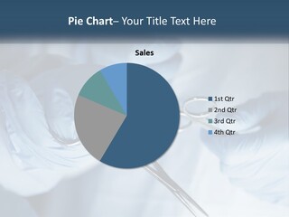 A Person In Blue Gloves Holding A Pair Of Scissors PowerPoint Template