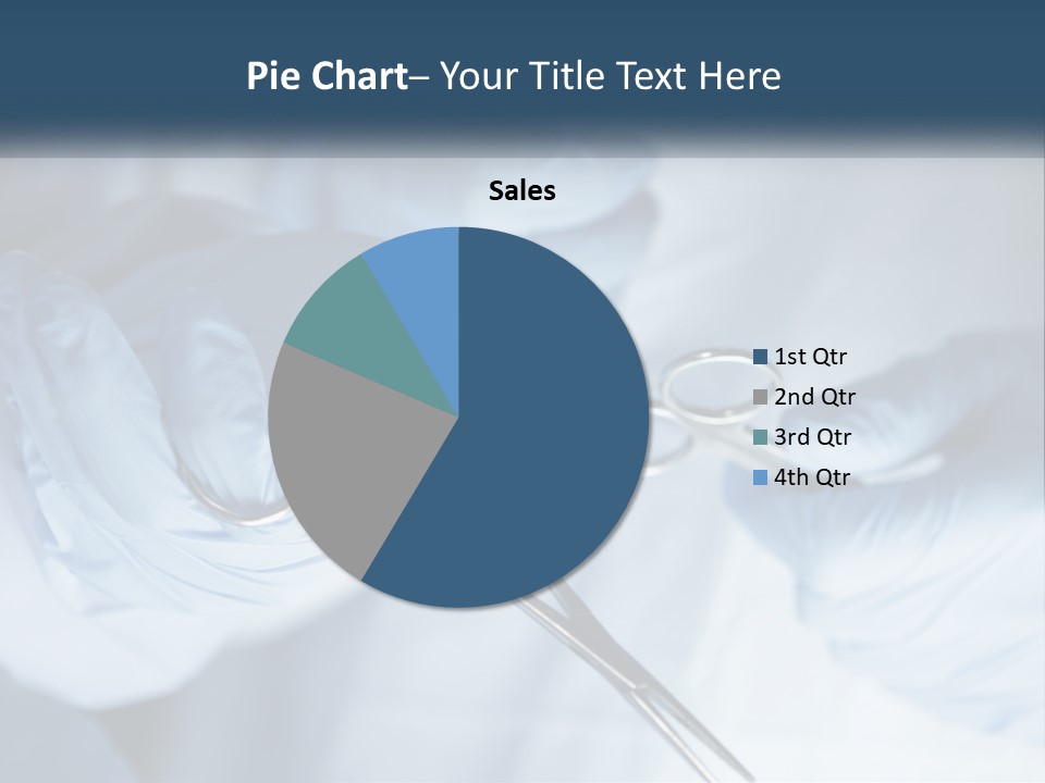 A Person In Blue Gloves Holding A Pair Of Scissors PowerPoint Template