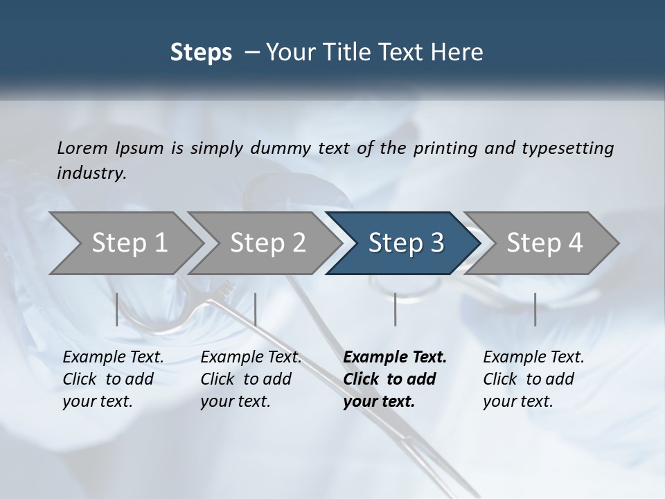 A Person In Blue Gloves Holding A Pair Of Scissors PowerPoint Template