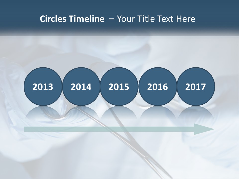 A Person In Blue Gloves Holding A Pair Of Scissors PowerPoint Template