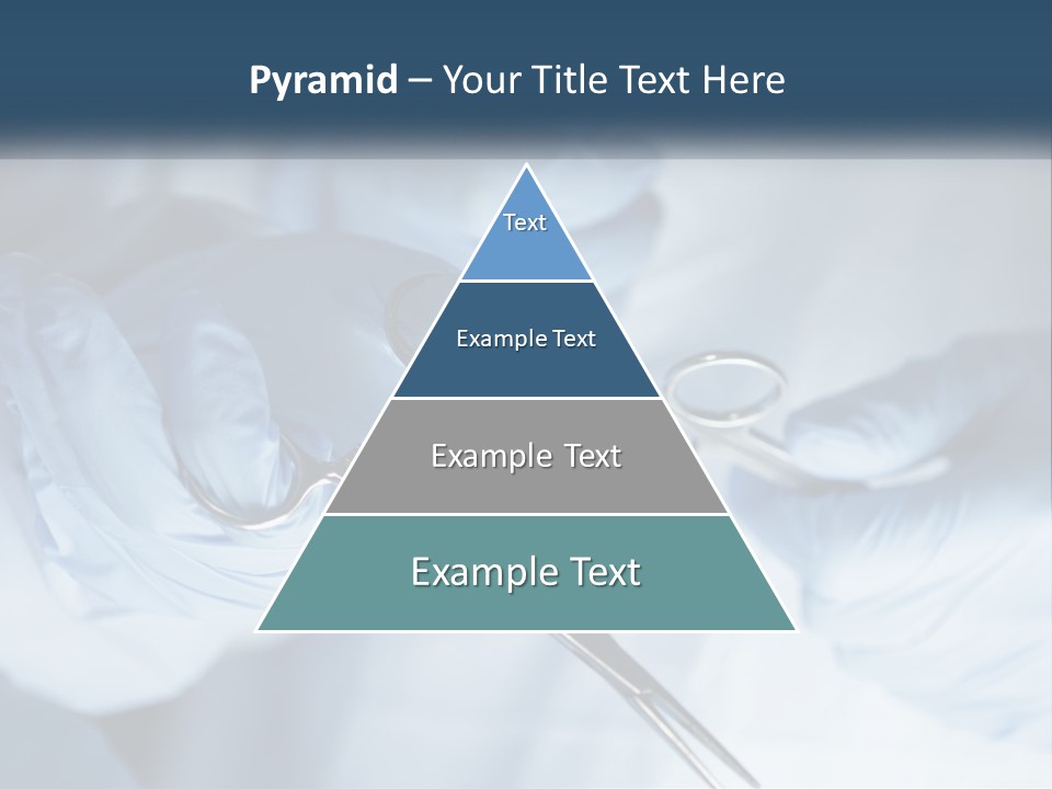 A Person In Blue Gloves Holding A Pair Of Scissors PowerPoint Template